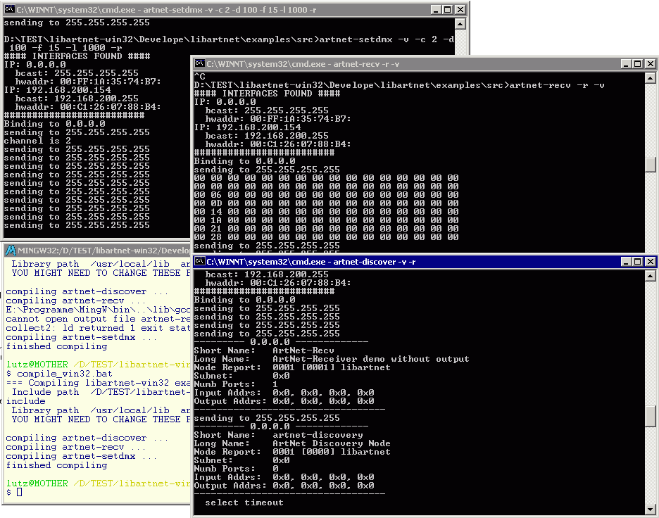 DMX-Software and command line tools